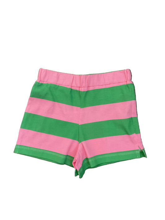 Rugby Print Shorts - Pink and Green