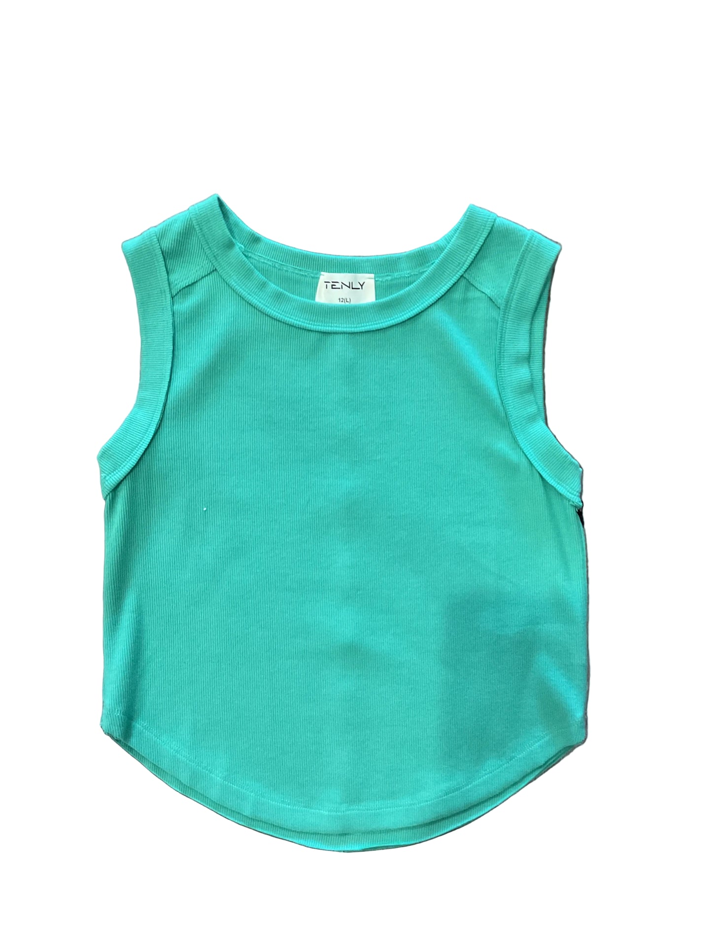 Tenly Rayon Rib Tank- Emerald