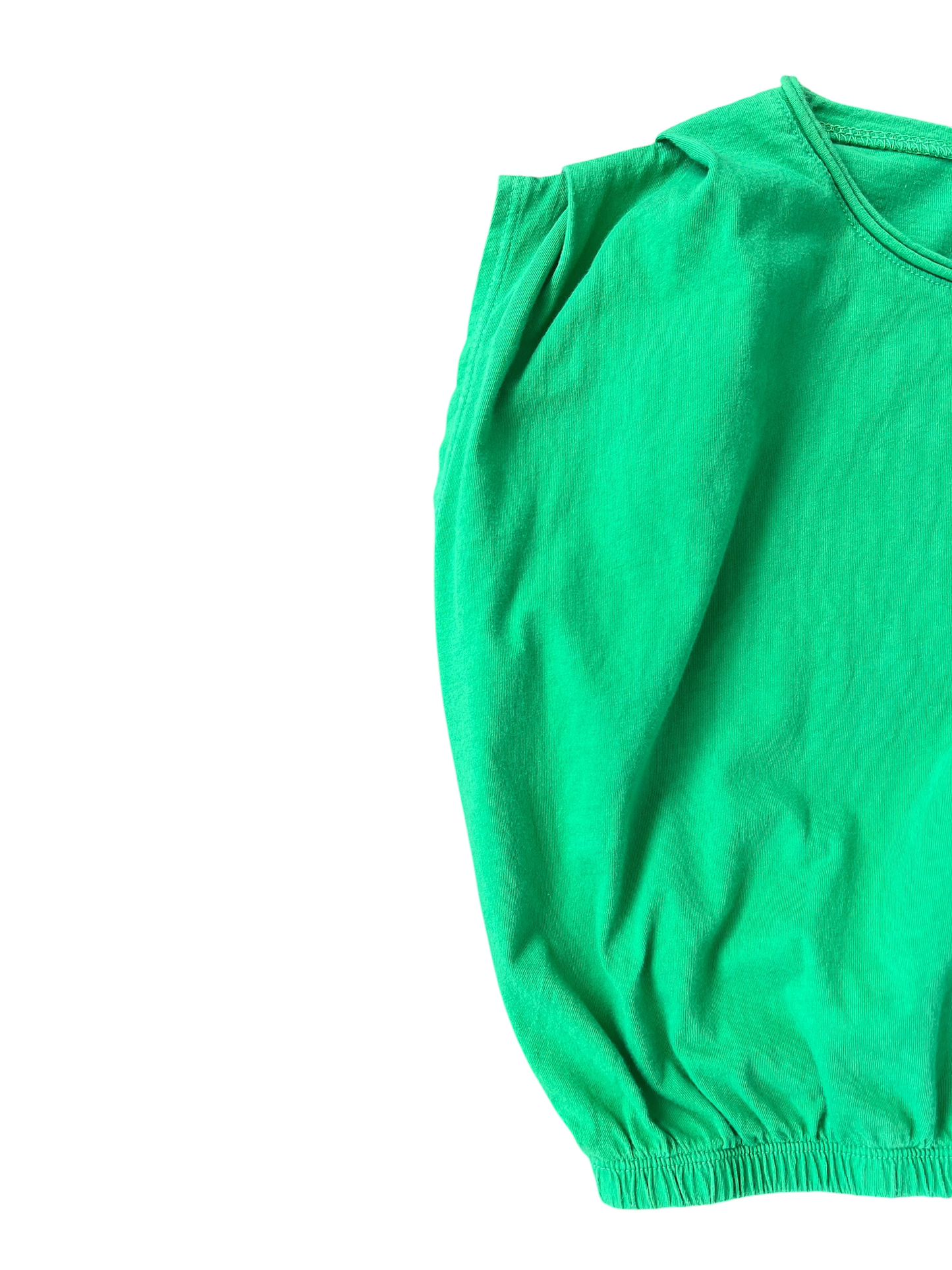 Tenly Pleated Shoulder Tee - Kelly Green