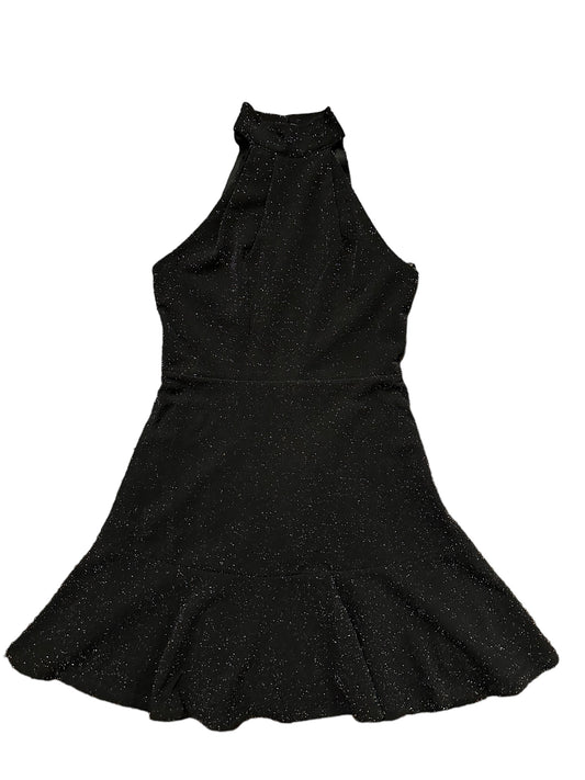 High Neck Shimmer Dress - Black