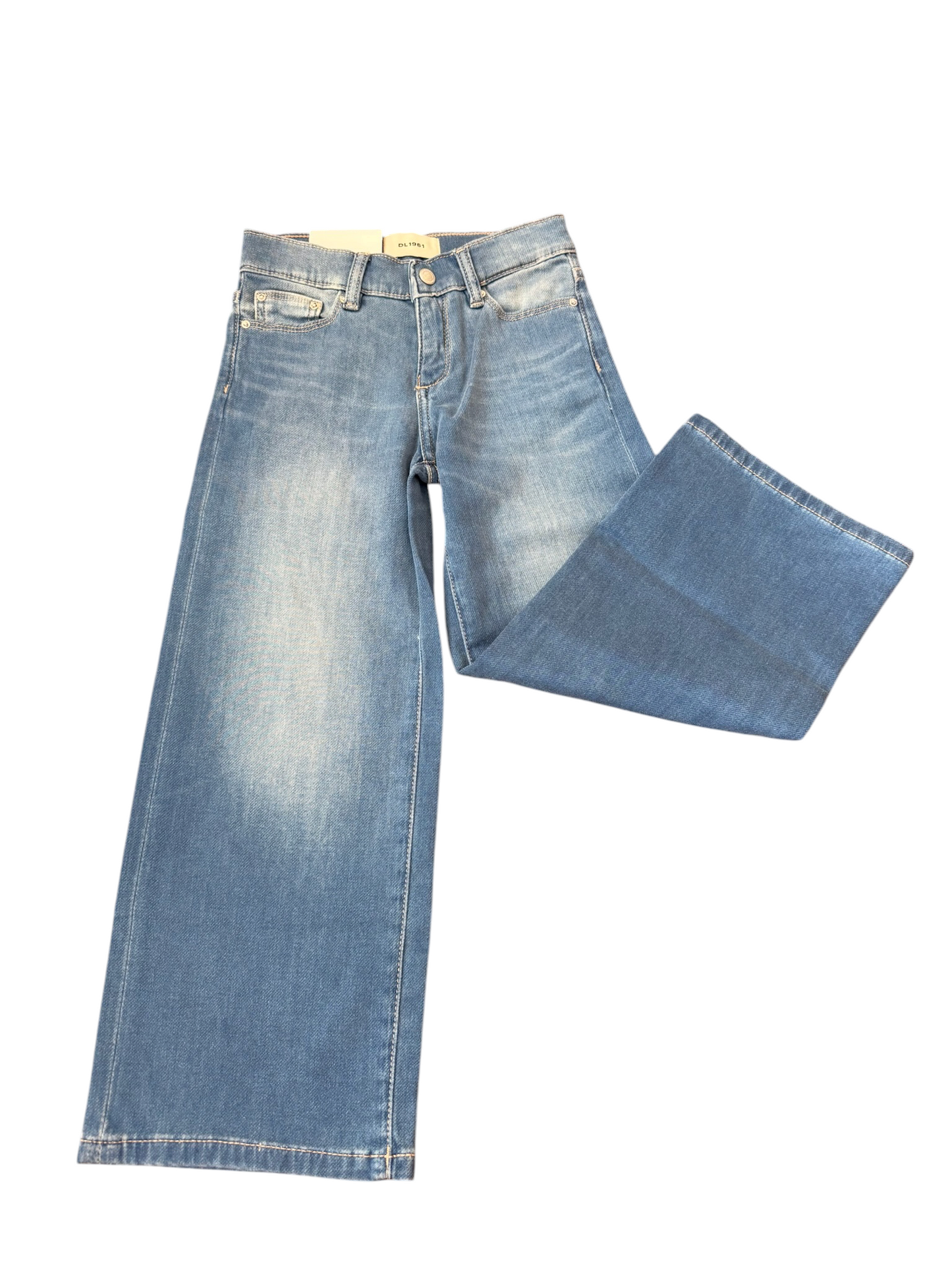 Lily Wide Leg - Washed Blue Knit