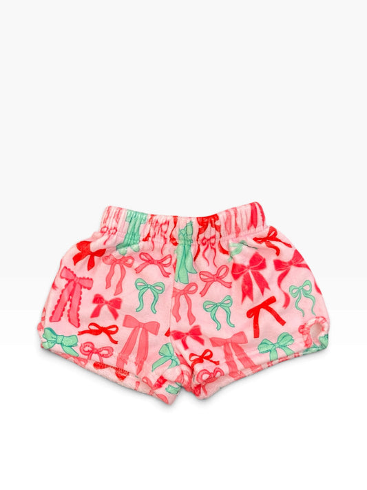 Merry Bows Plush Shorts