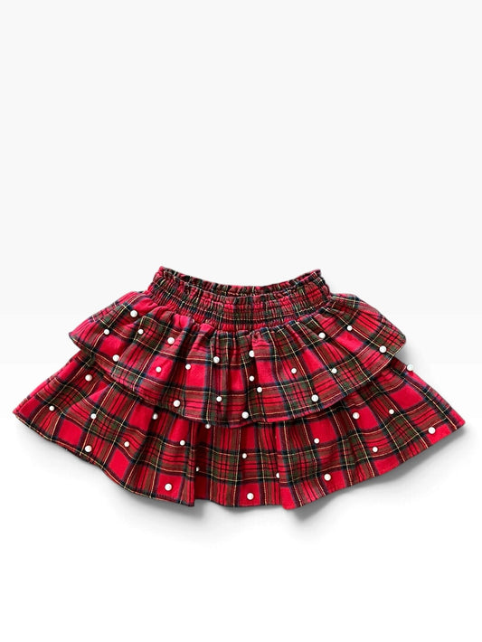 Christmas Tartan Pearl Skirt