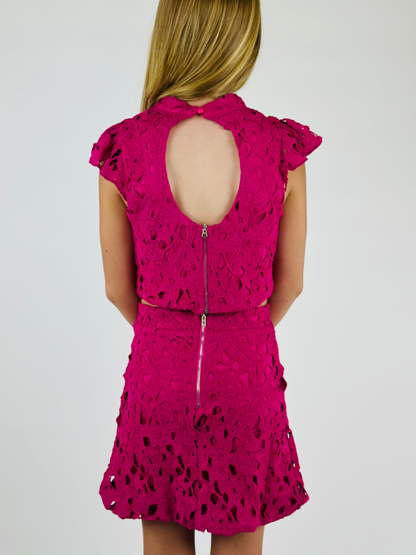 Lace 2-Piece Set - Fuchsia