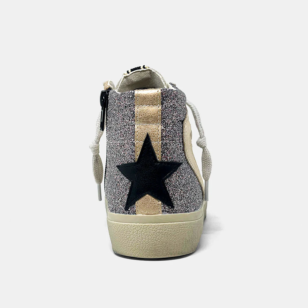 Roxanne Pewter Glitter High Top (youth sizing)