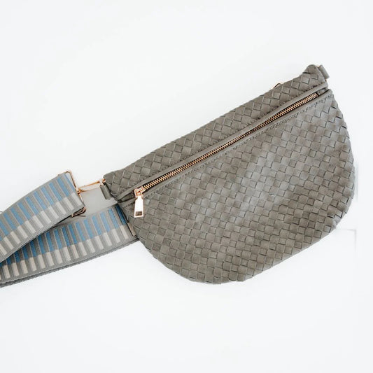 Woven Bum Bag - Gray