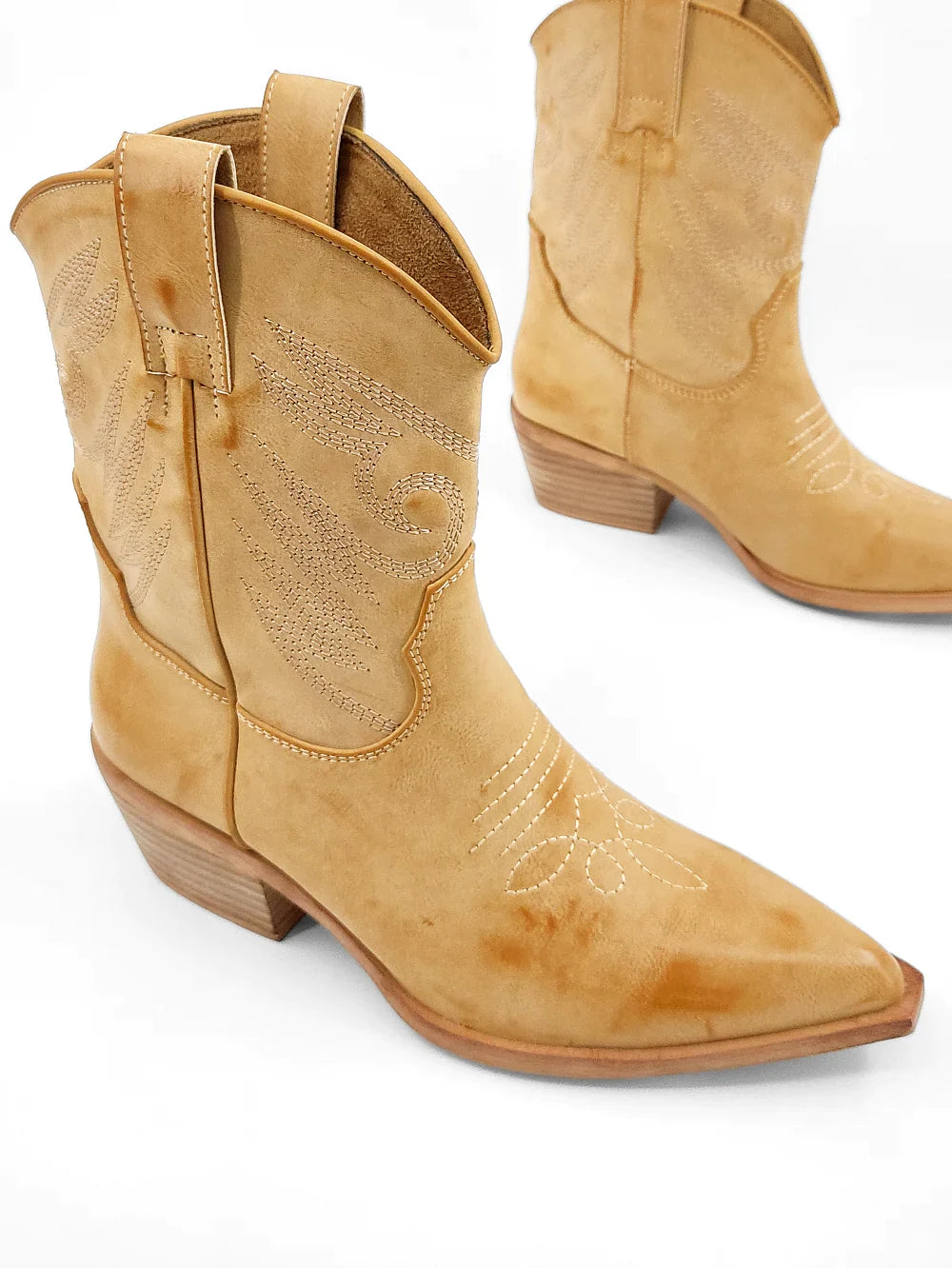 Zahara Cowboy Boot - Natural (youth sizing)