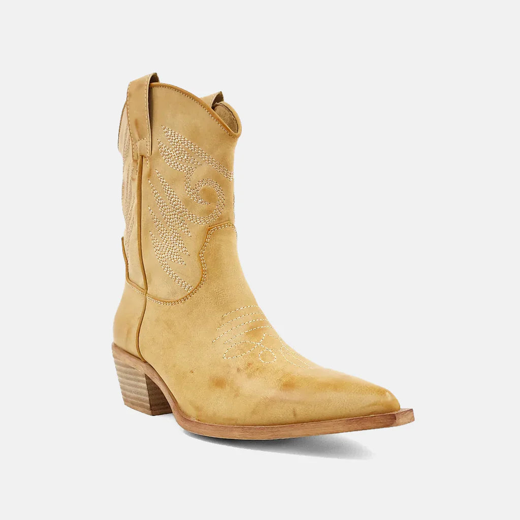 Zahara Cowboy Boot - Natural (youth sizing)