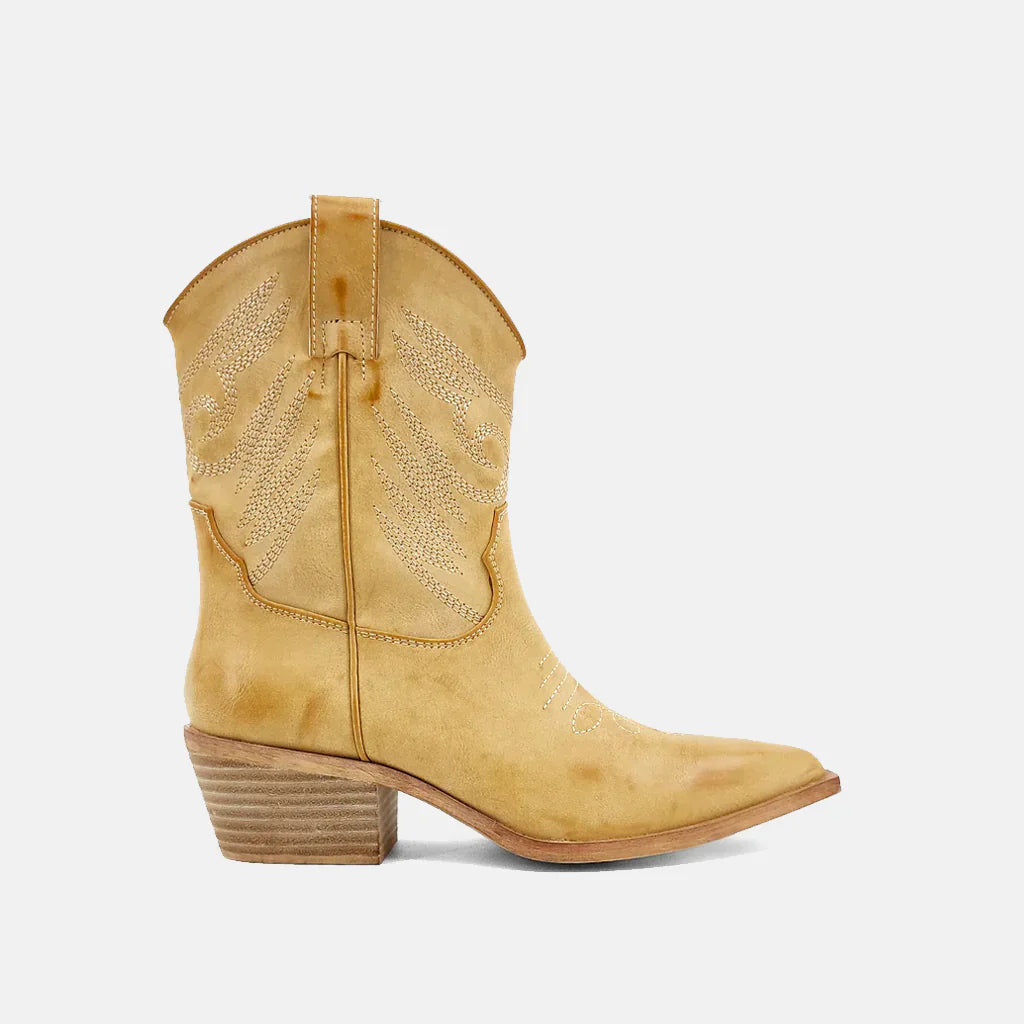 Zahara Cowboy Boot - Natural (youth sizing)