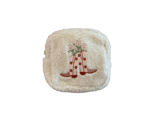Square Teddy Pouch - Cowgirl Boots