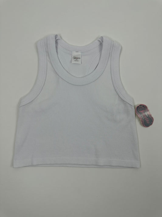 Ribbed Seamless Tank - White