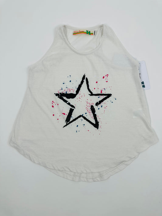 Splatter Star Tank - White