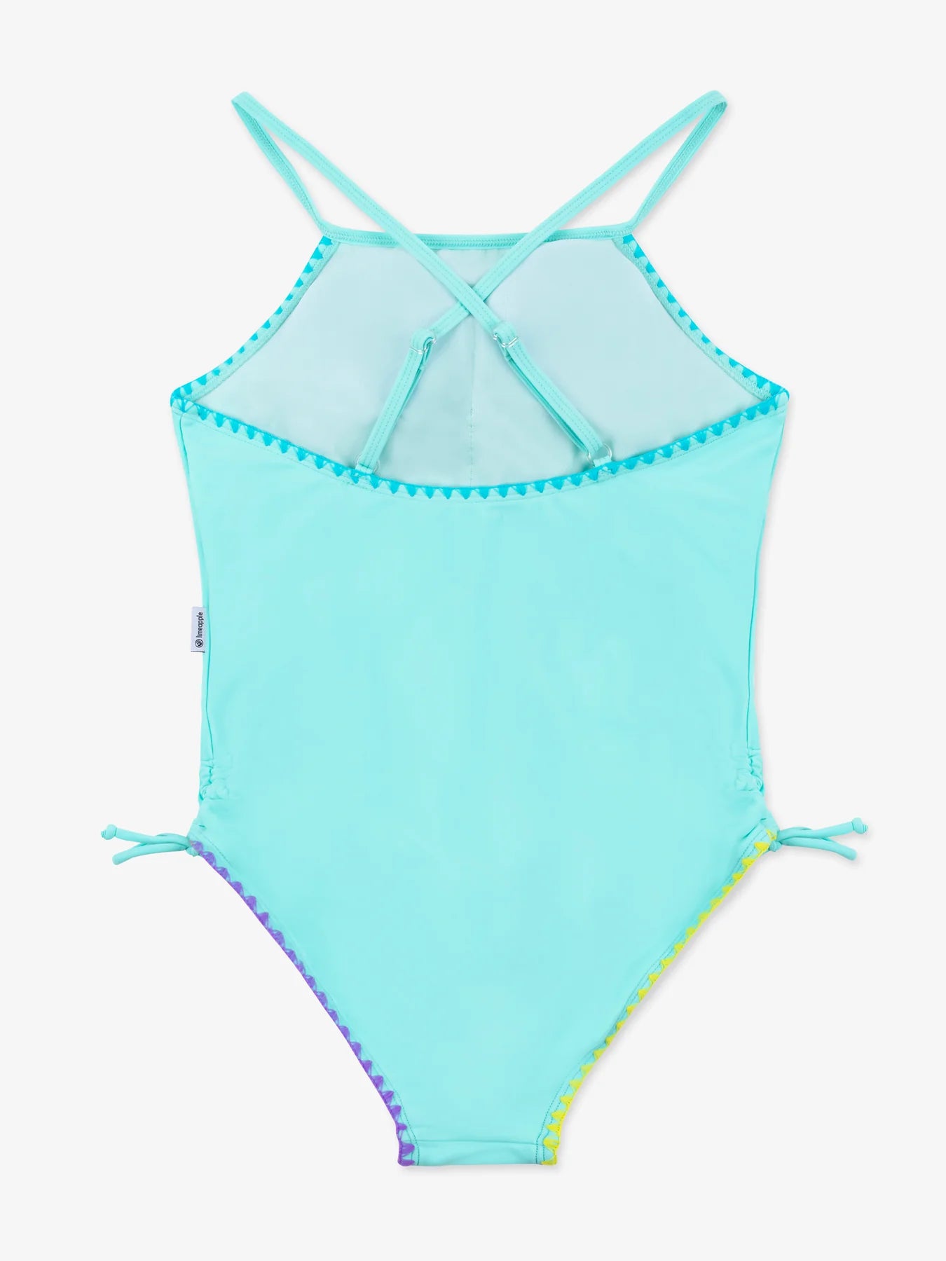 Bridget Embroidered Square Neck One Piece Swimsuit - Teal