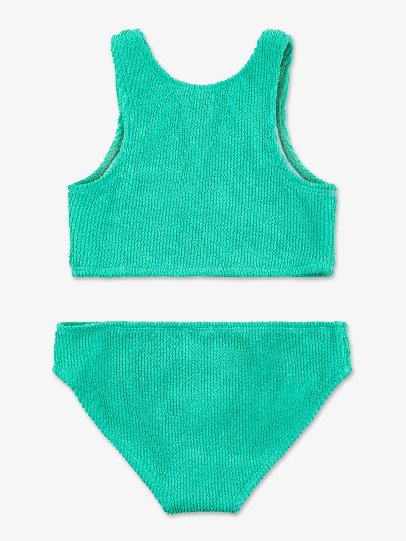 Estelle Crinkle Cropped Tankini - Aqua