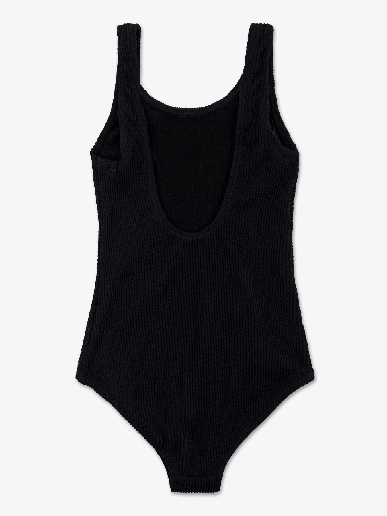 Lindsey Crinkle Square Neck One Piece Swimsuit - Black