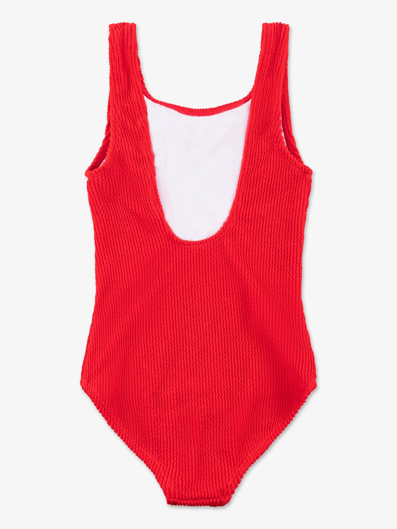 Megan Crinkle Square Neck One Piece Swimsuit - Cherry