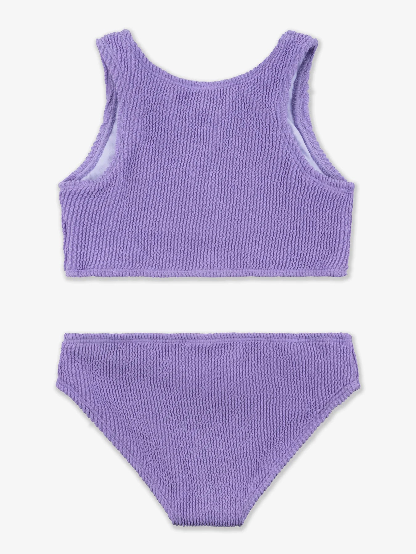 Nicole Crinkle Cropped Tankini - Periwinkle